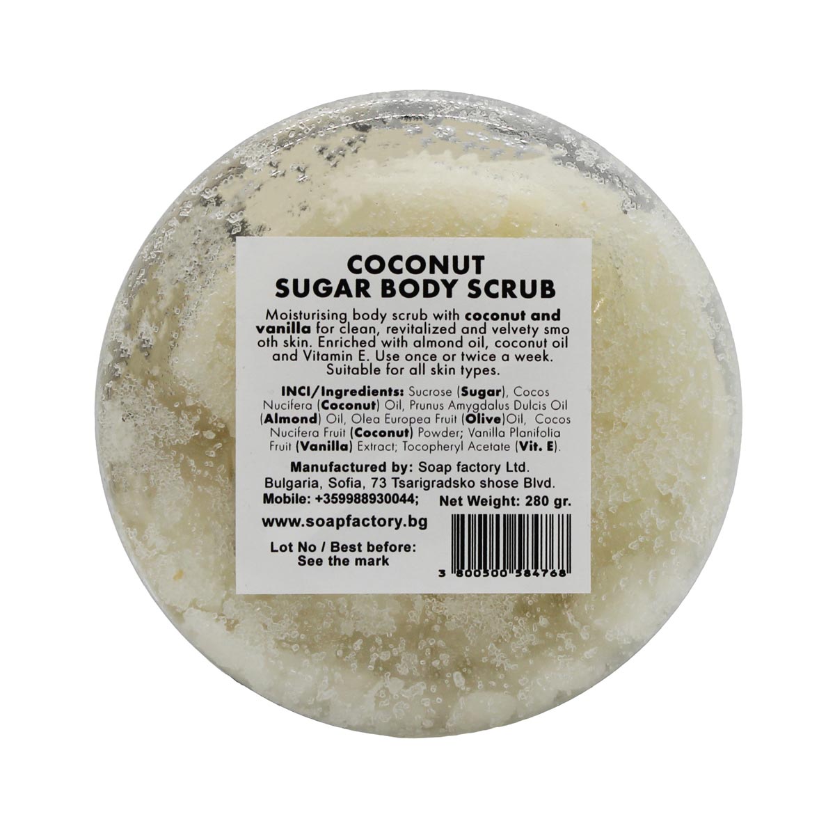 Soapfactory Sukker Scrub - fugtgivende og beroligende med kokos