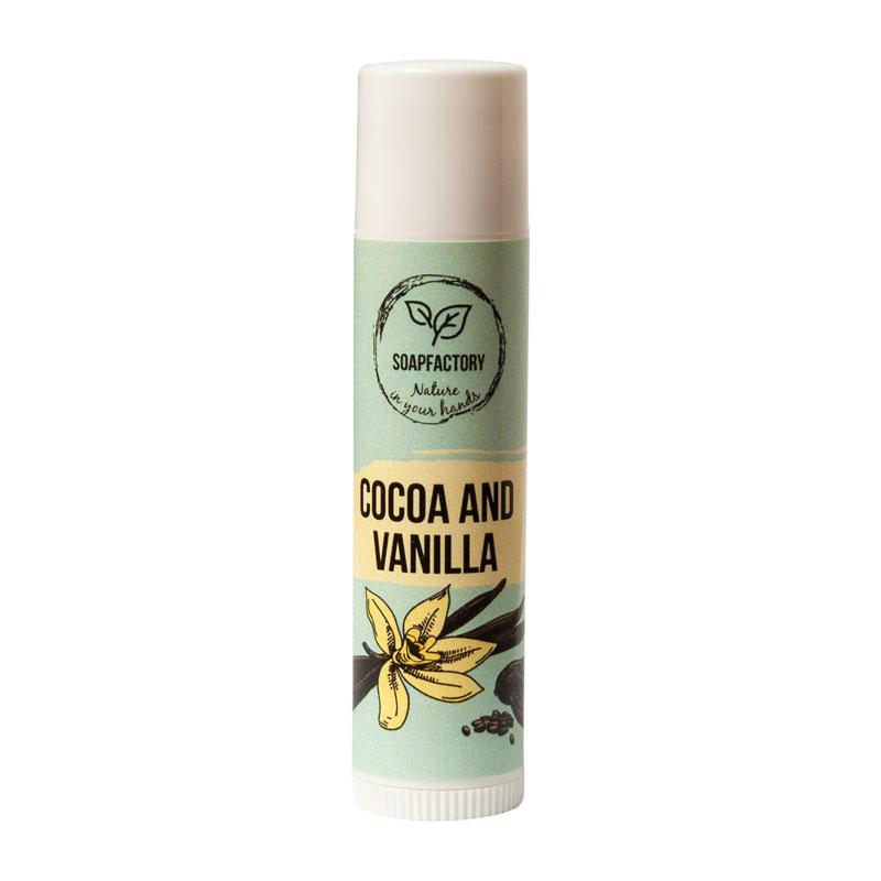 Soapfactory læbepomade Cocoa and Vanilla - med kakao og vanilje duft